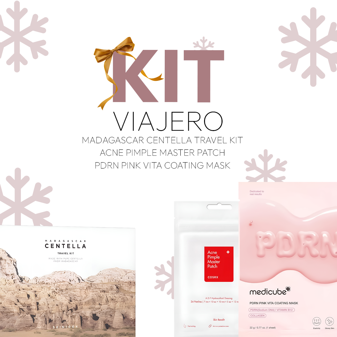 Kit Viajero | Madagascar Centella Travel Kit + Acne Pimple Master Patch + PDRN Pink Vita Coating Mask