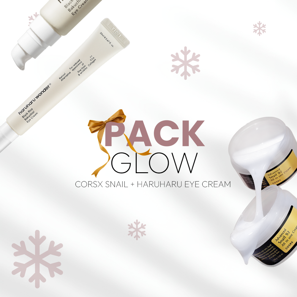 Pack Glow | COSRX Snail + HaruHaru Eye Cream